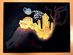 Thème urbanisme acrylique